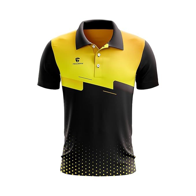 Cricket T Shirt for Men Yellow and Black (S To XL) in Vadodara at