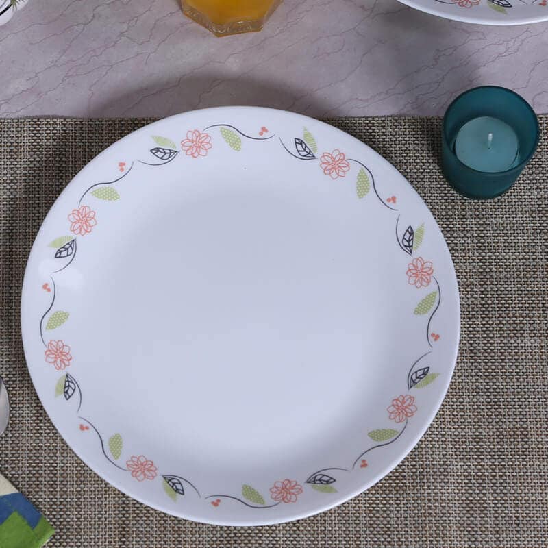 Corelle Livingware Tangerine Garden pcs Dinner Plate Set in