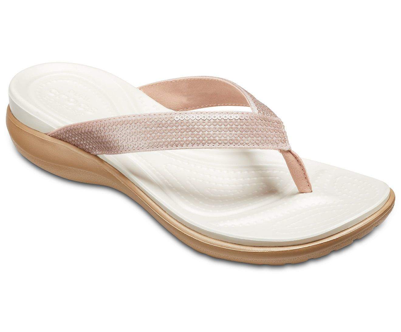 womens rose gold crocs