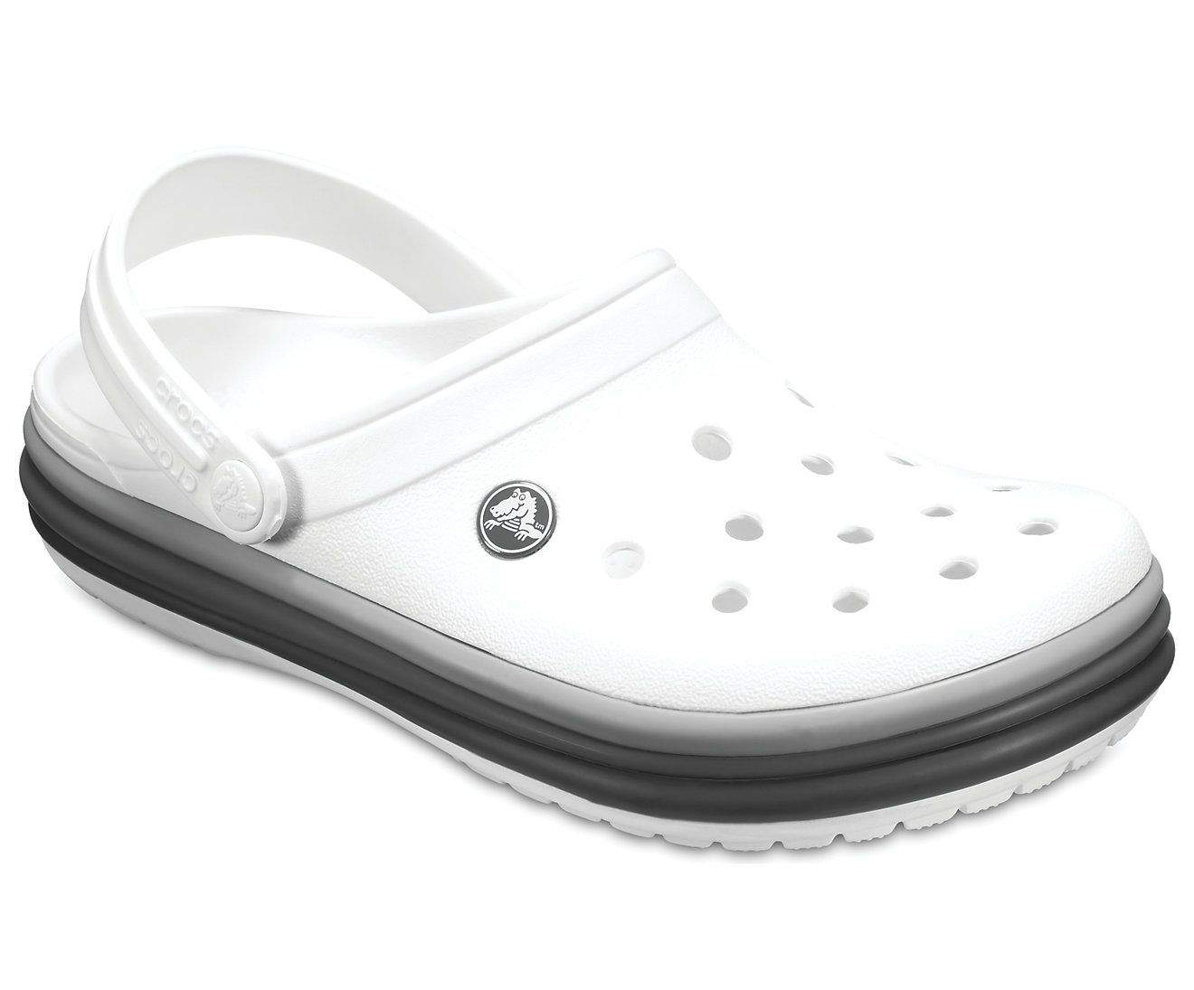 Crocs CB Rainbow Band White Unisex Clog [205212-100] in Delhi at