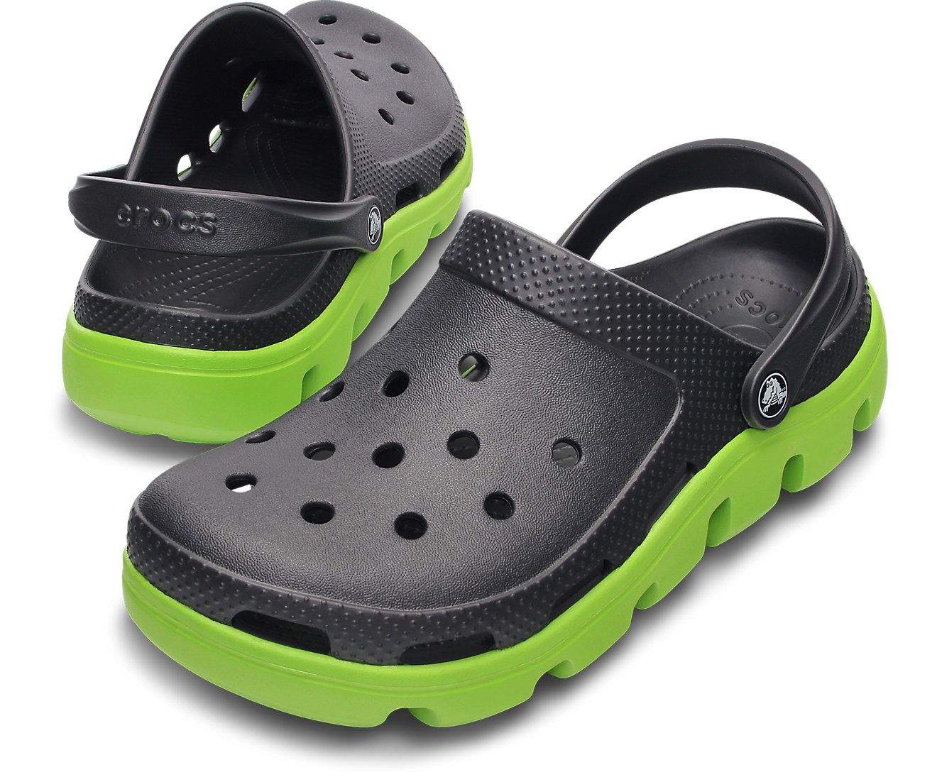 Crocs Duet Sport Graphite/Volt Green Unisex Clog [11991-0A1] 12 in