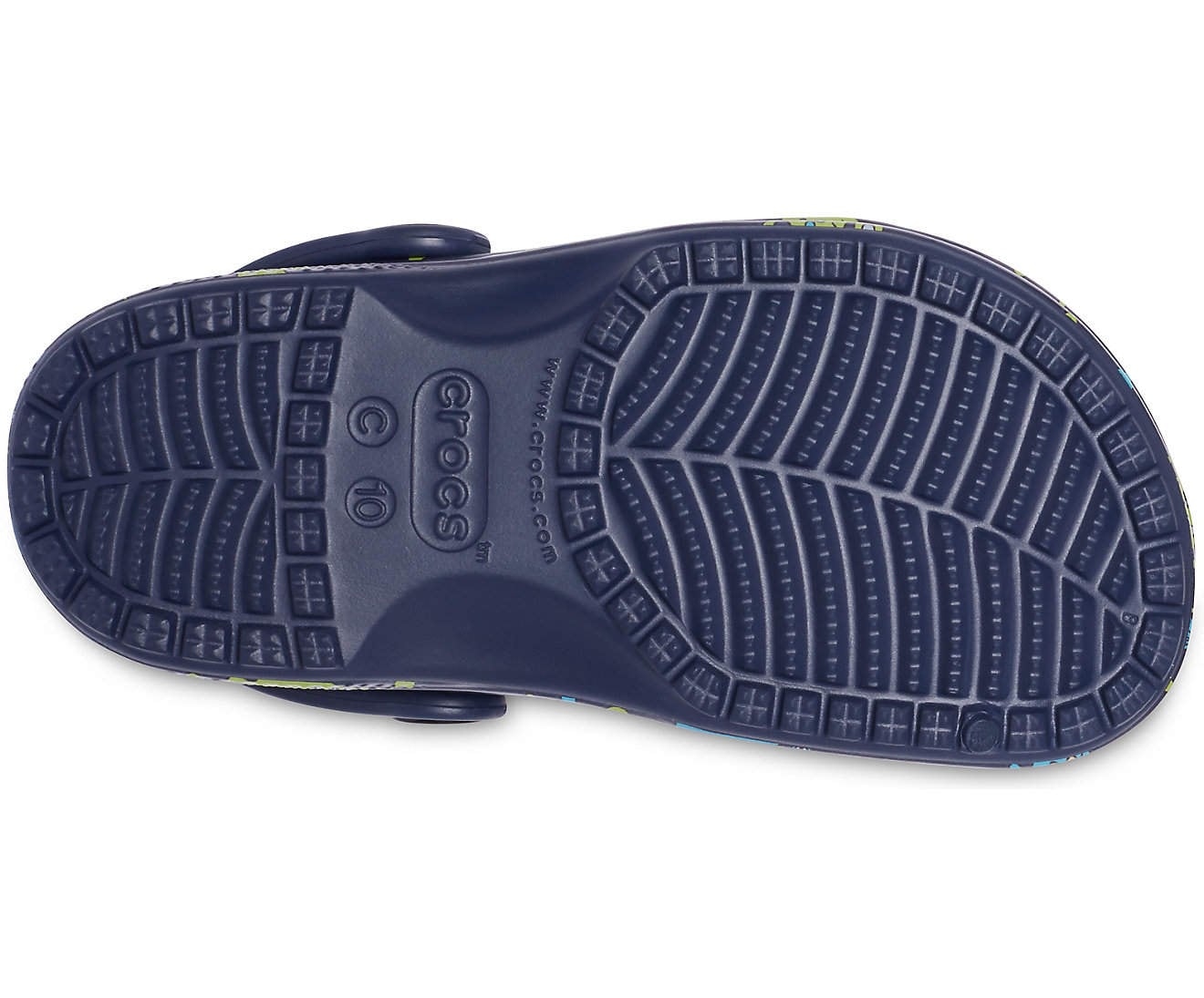 Crocs 206833 Kids' Classic Monster Print Clog Sandal (Navy) in
