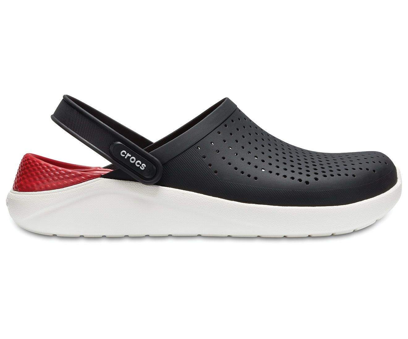 Crocs LiteRide Black/White Unisex Clog [204592-066] in Delhi at