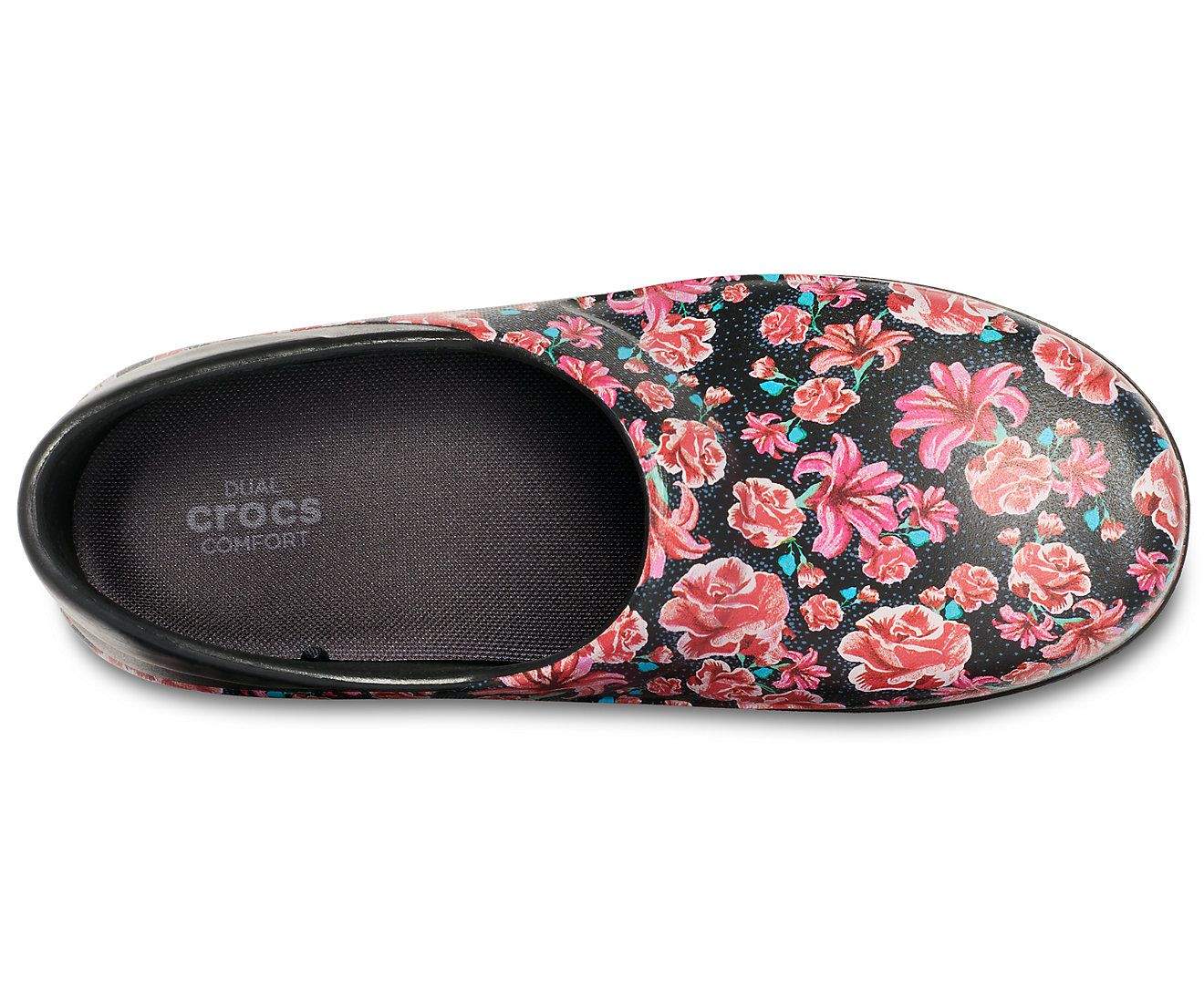 Crocs black floral hot sale