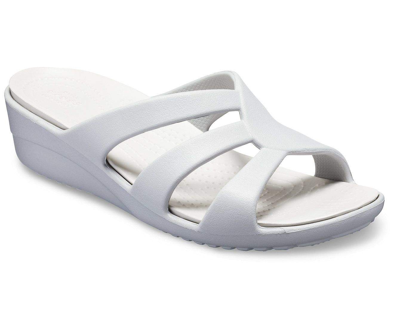 crocs sanrah wedge sandals