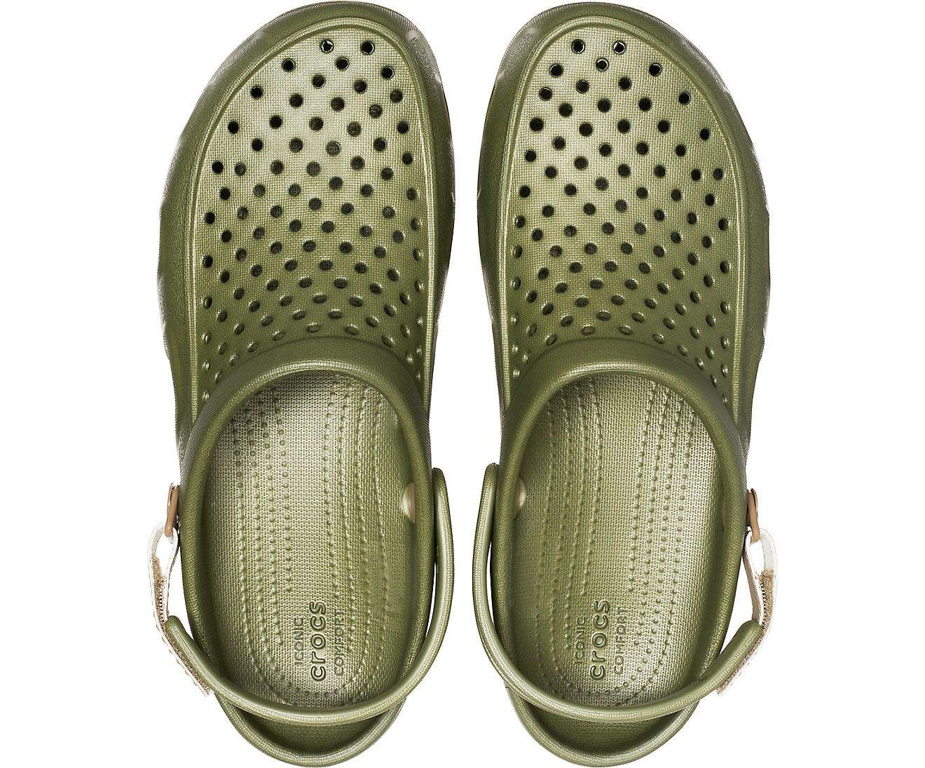 Crocs Swiftwater Deck Army Green/Khaki Men Clog [203981-354] 11 in