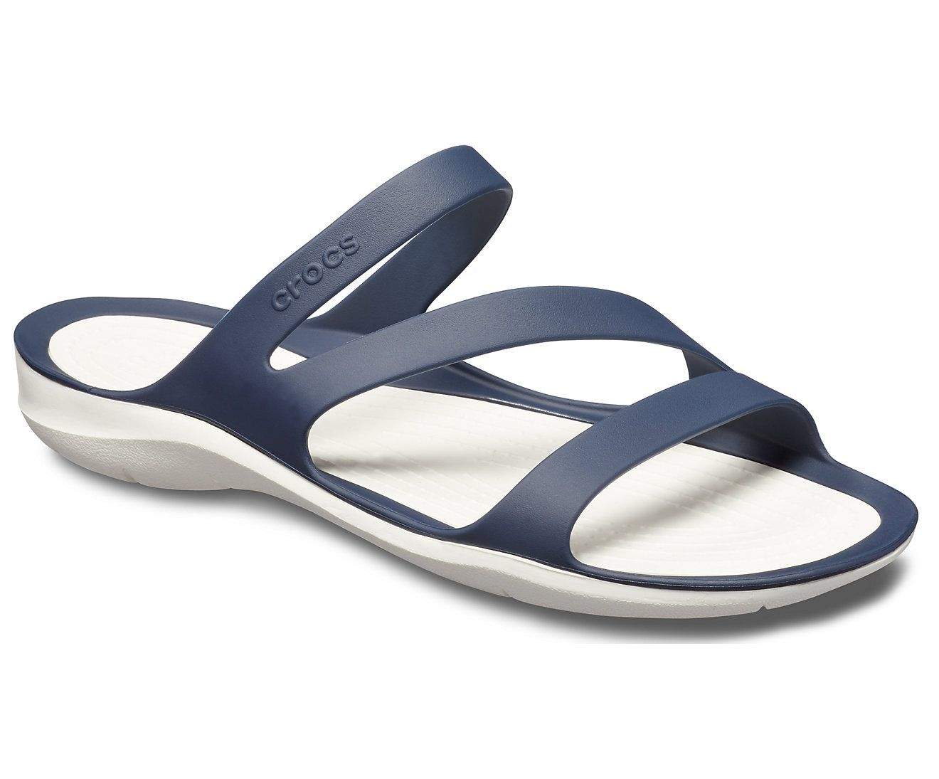 Crocs Swiftwater Navy/White Women Sandal [203998-462] in Delhi