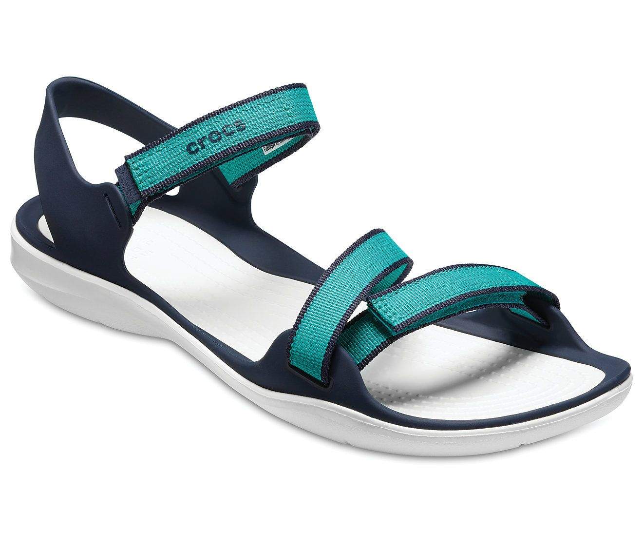 Crocs Swiftwater Webbing Tropical Teal Women Sandal [204804-3N9]