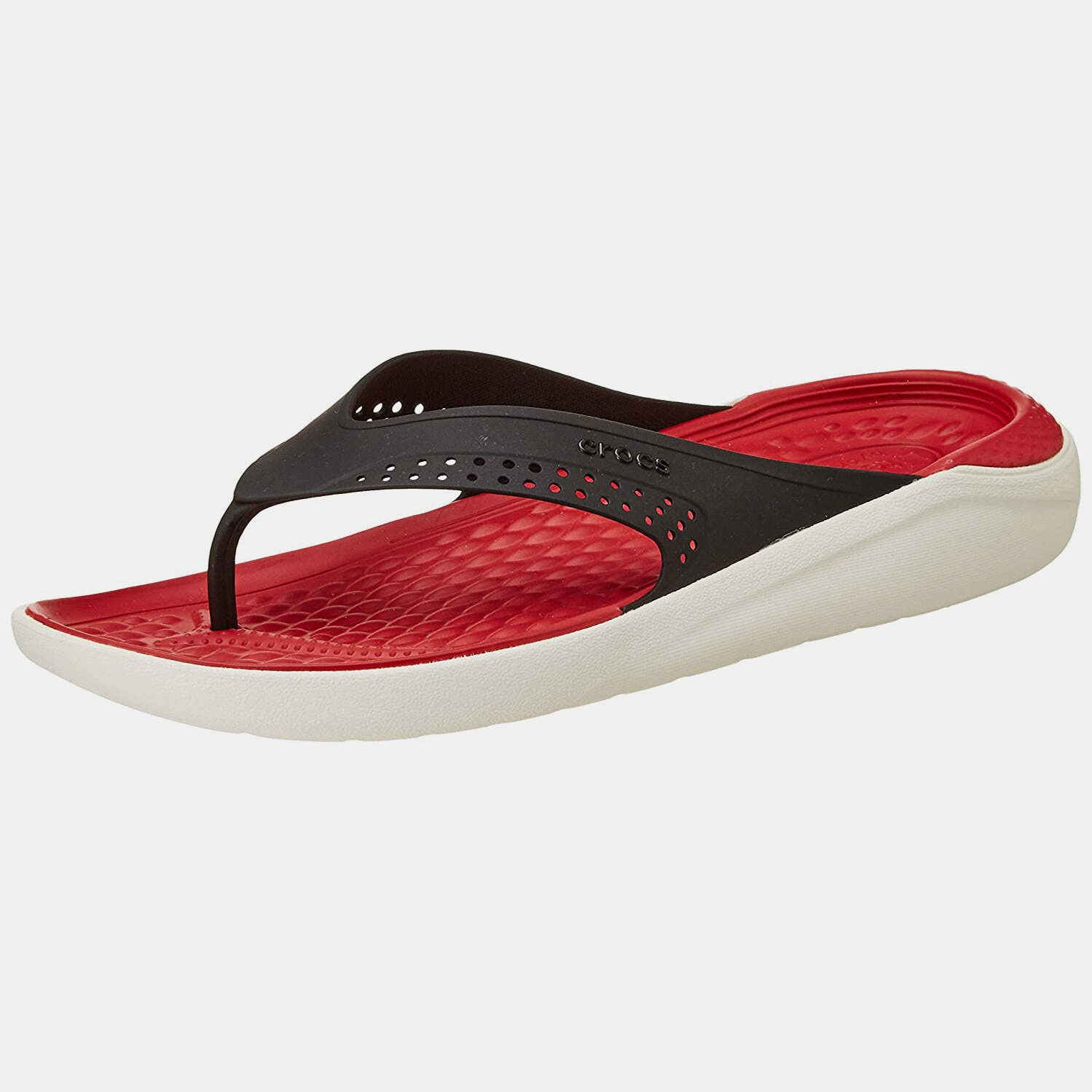 Crocs Unisex Adult Literide Flip Flops Thong Sandals Red in Delhi