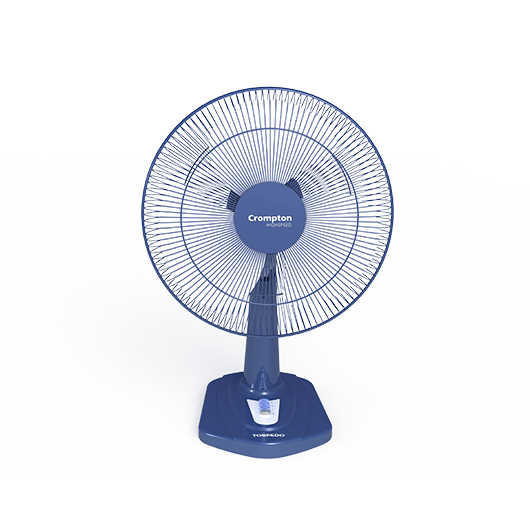 Crompton High Speed 3 Blades Table Fan (Navy Blue, White)