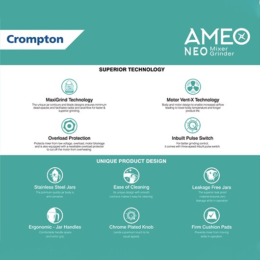 crompton ameo neo mixer grinder
