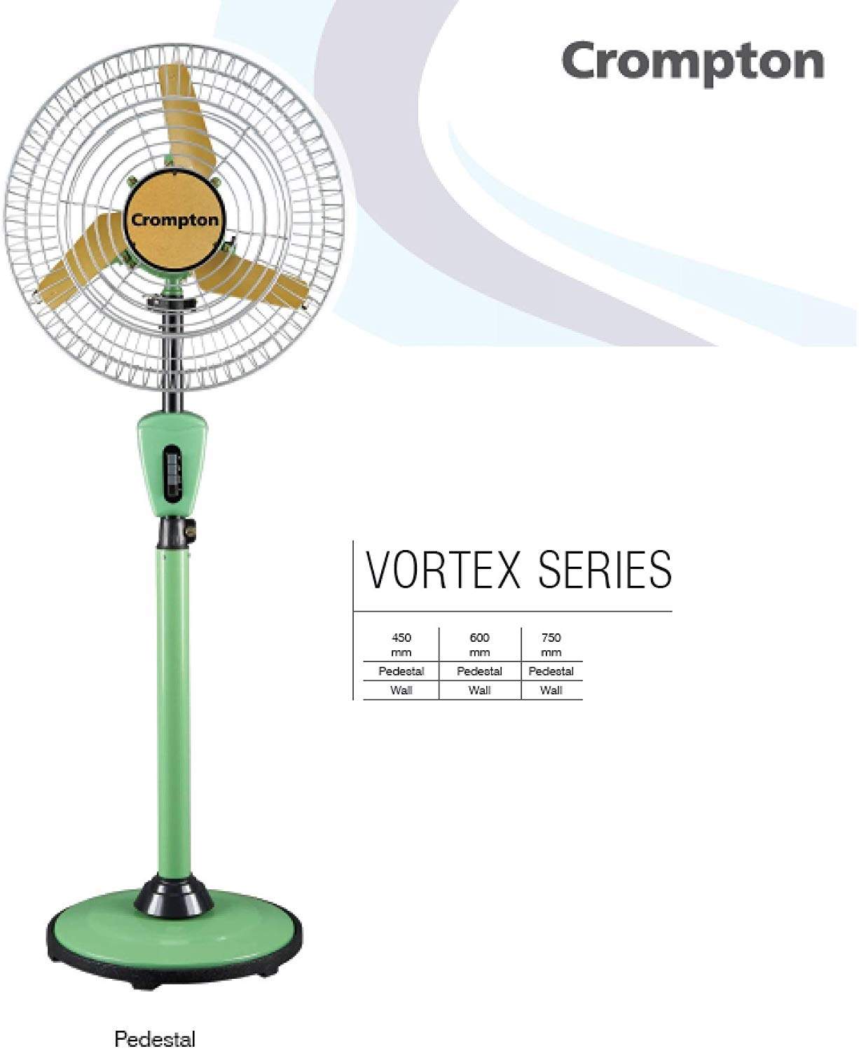 Crompton Vortex 450mm Pedestal Fan (Multicolour) in Palakkad at