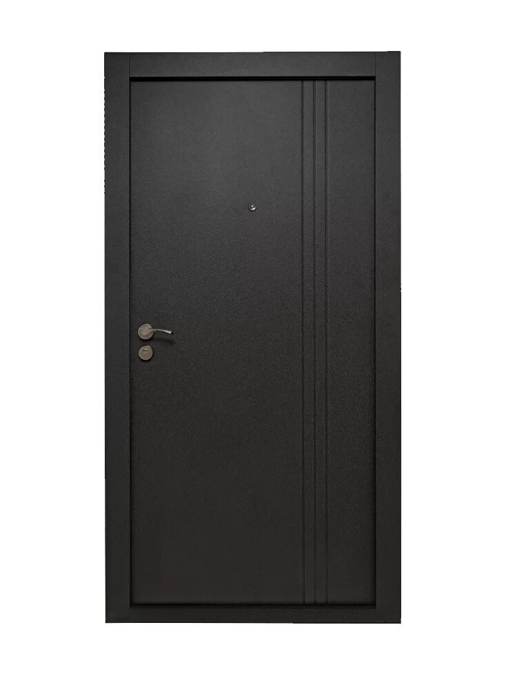 CUIRASS Black Single Steel Door (G019, 2050 x 1100 x 70 mm, Semi
