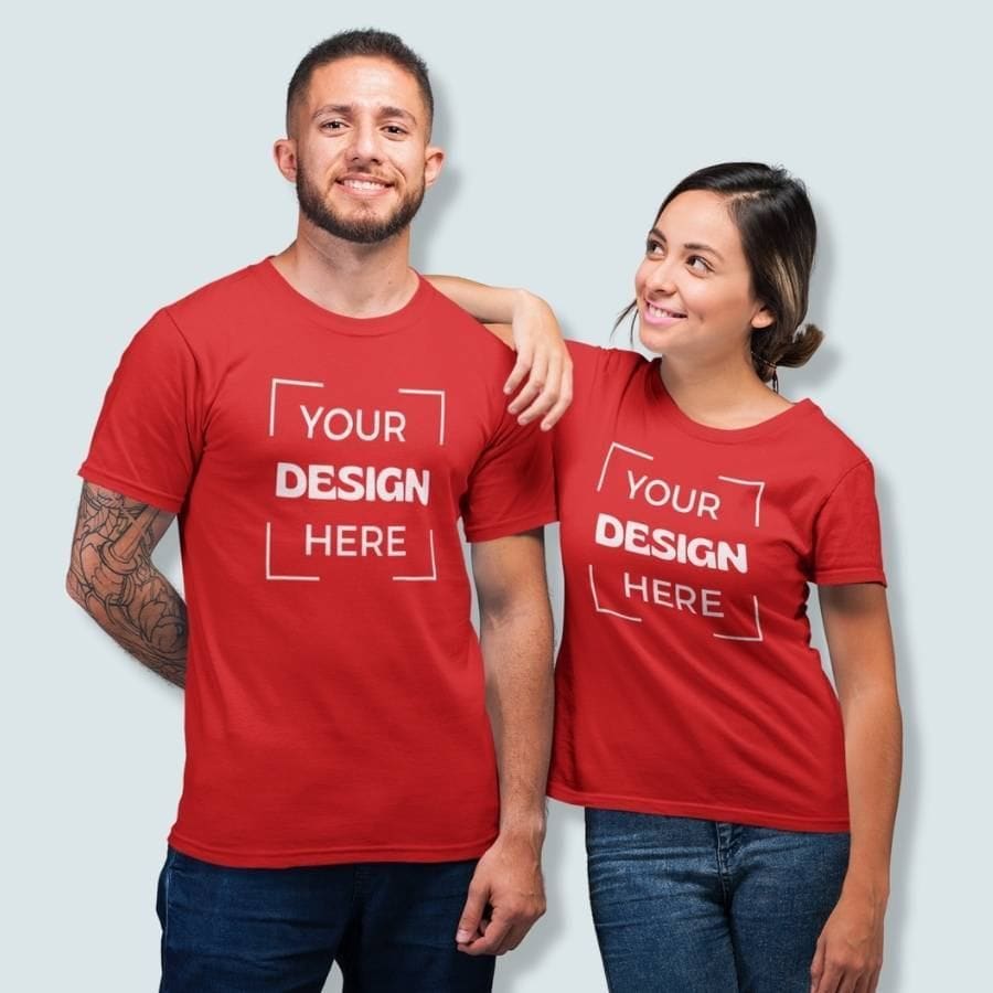 Custom Printed Couple T-Shirts in Pune at ₹ 749 Set by Wemee