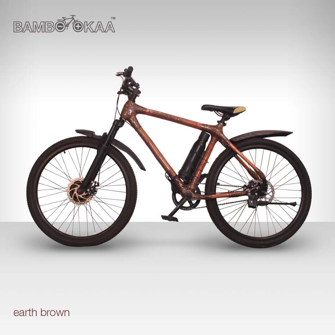 Bamboo Frames Electric Bamboo Bike Cycle-Earth-Brown-Bambookaa