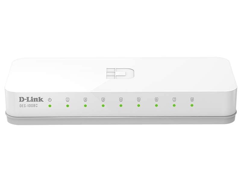 D-Link DES-1008C 10/100 Mbps Unmanaged Switch Network Switch Adapter in ...