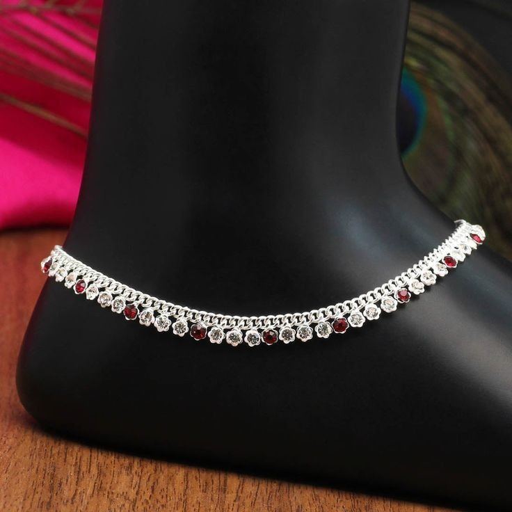 Daily Wear Ladies Plain Silver Anklets 7mm in Salem at ₹ 7,500