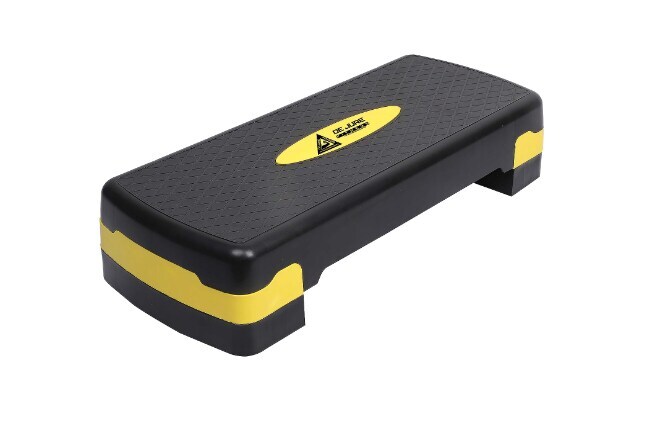 De Jure Fitness Adjustable Fitness Stepper (Black And Yellow) in