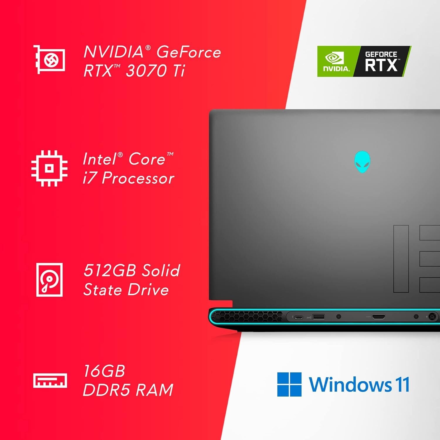 DELL Alienware M15 R7 Gaming Laptop (Windows 11 Home, Ram 16 GB, 1 TB ...