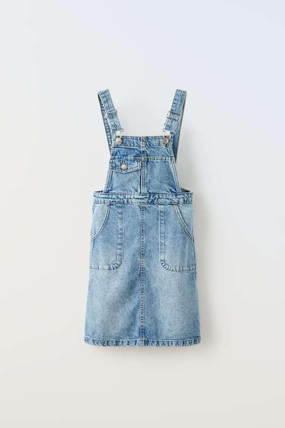 ZARA DENIM PINAFORE DRESS WITH POCKETS 7147/026 p07147026 (Mid blue, M) in  Palghar at best price by Range Collection - Justdial