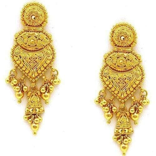 Designer Second Hand Gold Long Earnings in Bangalore at ₹ 10,000