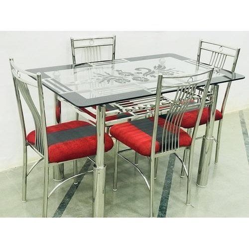 4 seater dining table steel