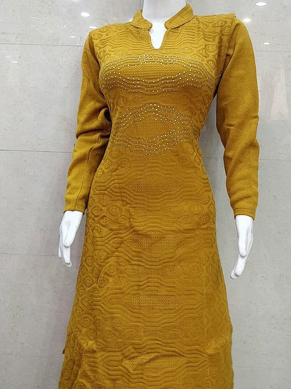 Designer Wollen Kurti For Women (Yellow) in Lucknow at ₹ 250 - Main Image