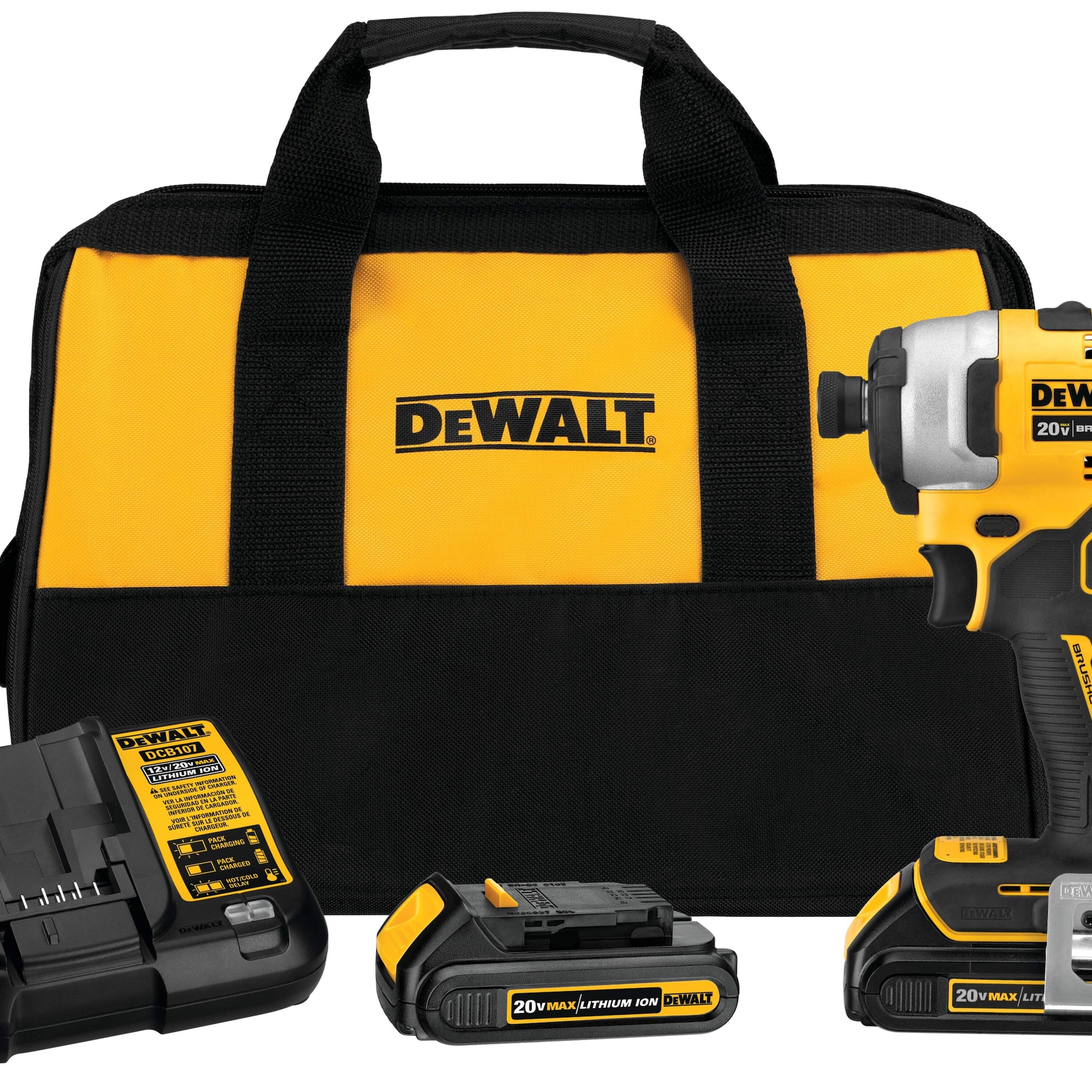 DEWALT DCF809C2 Atomic 20V Max Brushless Cordless Compact 1/4 In
