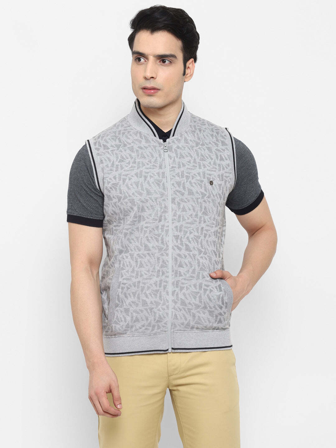 Weste Sweatshirt Sweater Vest Weste Ã¼ber Pullover Dharmo-Gray