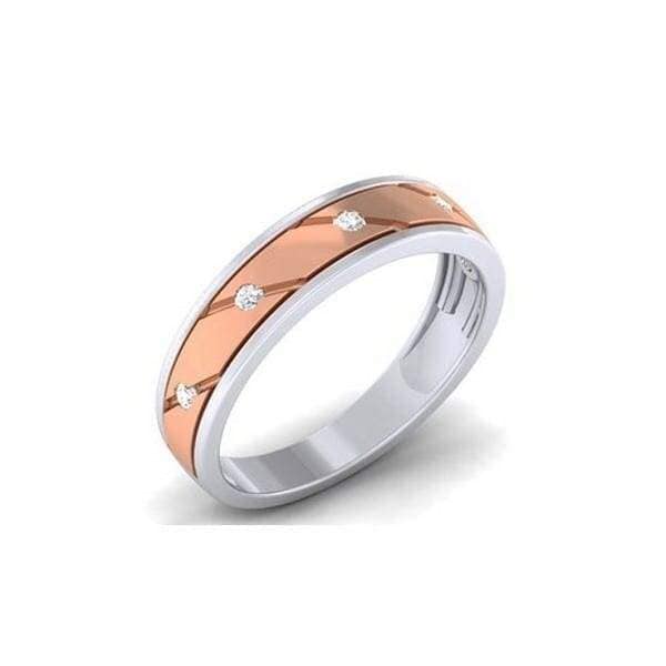 Diamond Ring In 2-tone 18Kt Gold Gram) With Diamonds