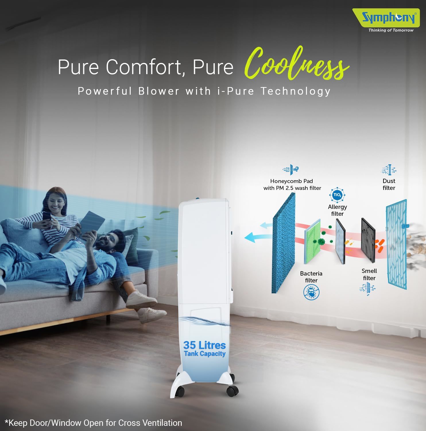 Symphony Diet Air Cooler With Air Purifier Symphony Diet 35t I