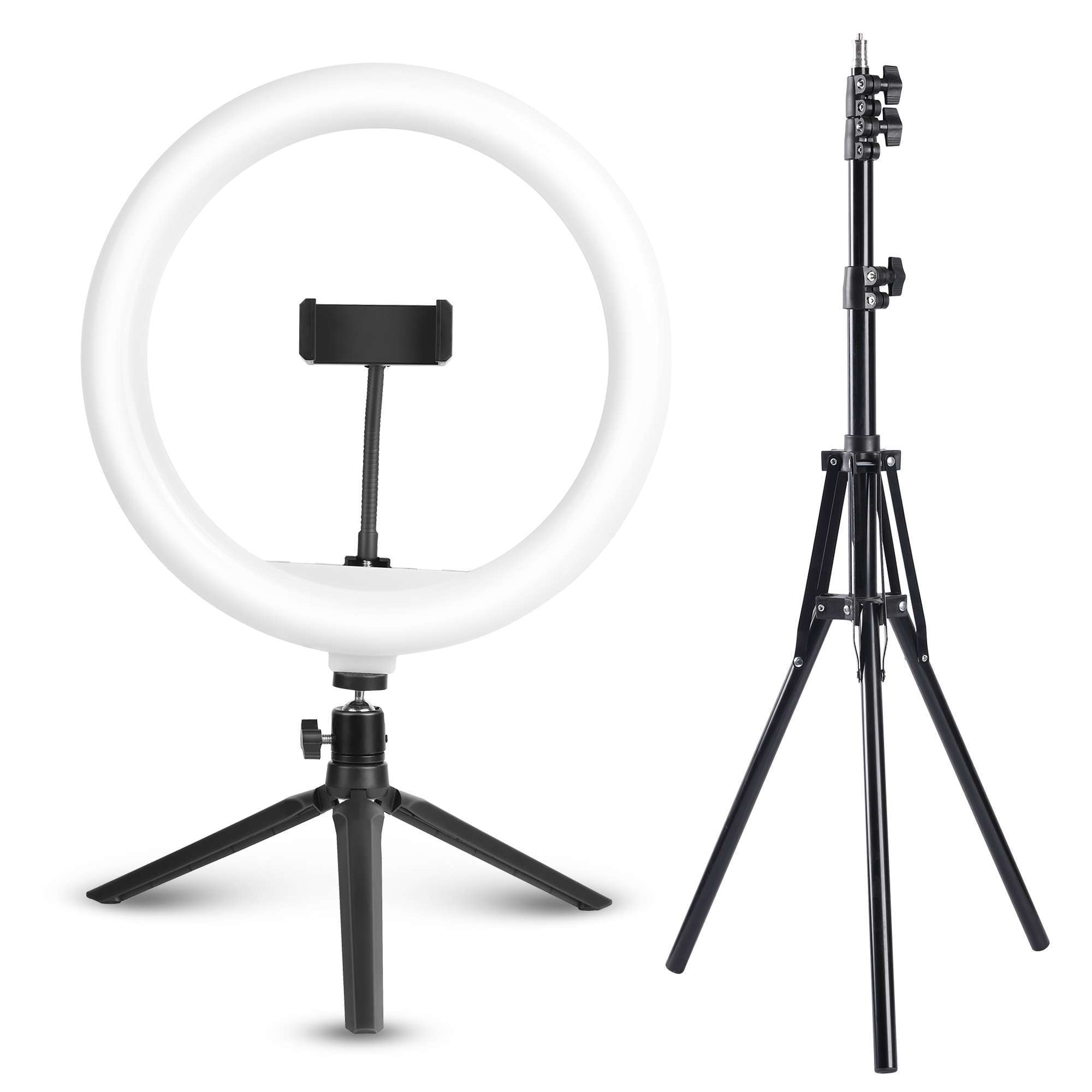DigiTek Dual Temperature LED 14 inch Ring Light with Stand Mini