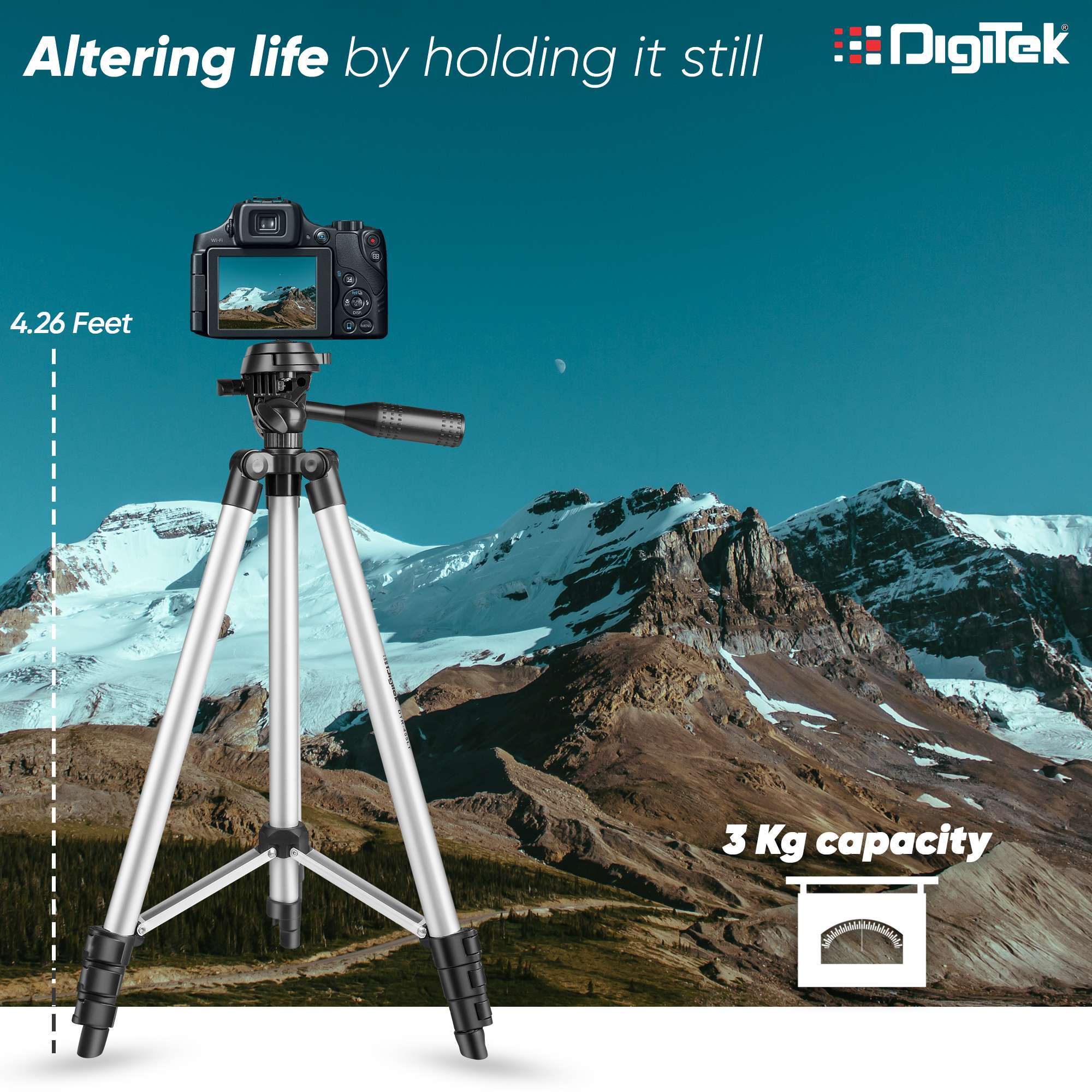 DigiTek (DTR 455 LT) Tripod for Smartphones Cameras with Mobile