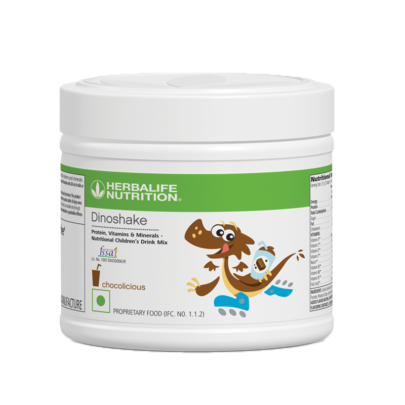 Herbalife Dinoshake For Kids - Chocolate Flavor, 200g Powder, Nutritional Drink Mix