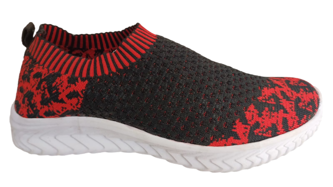 Dotplus Black And Red Women Casual Soft Mesh Sports Running Shoes