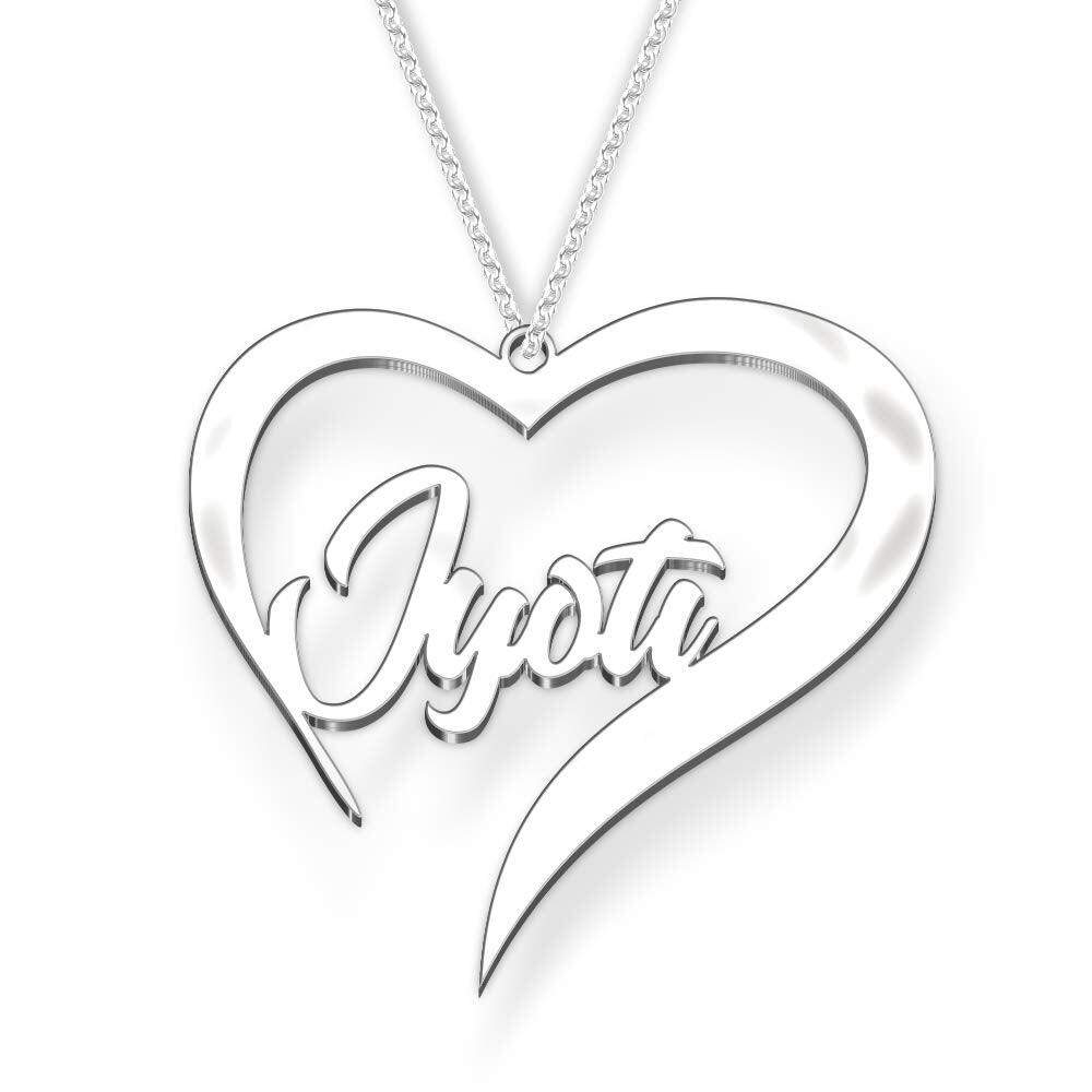 DREAMRAX JYOTICURSIVE GOLD SILVER NAME PENDANT NECKLACE, BEST