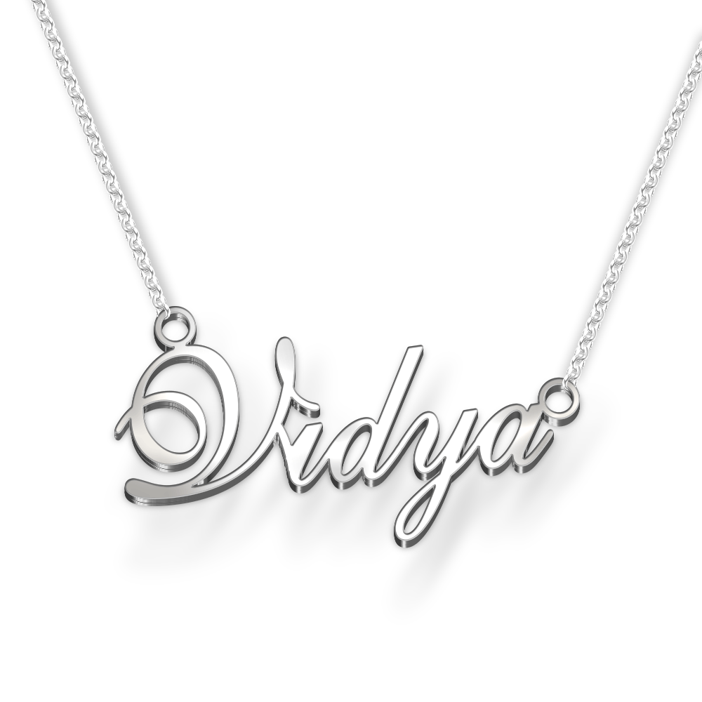 Divya Name Silver Pendant Name Buy Crown Personalised Name Pendant