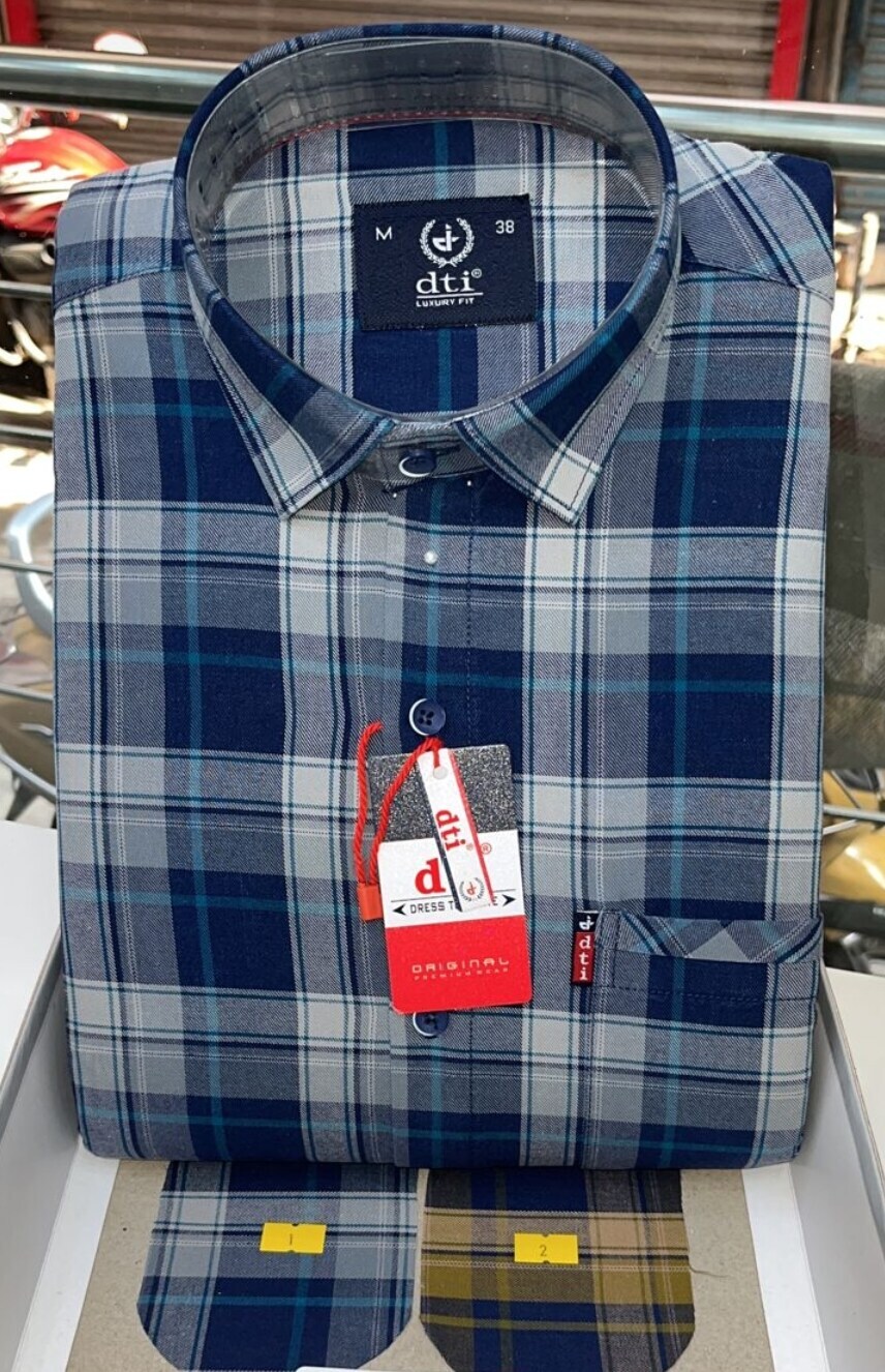 DTI Men's Casual Check Print Shirt 3034 in Delhi at