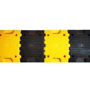 Efficacy Plastic Road Hump Plastic Speed Breaker, Yellow Black