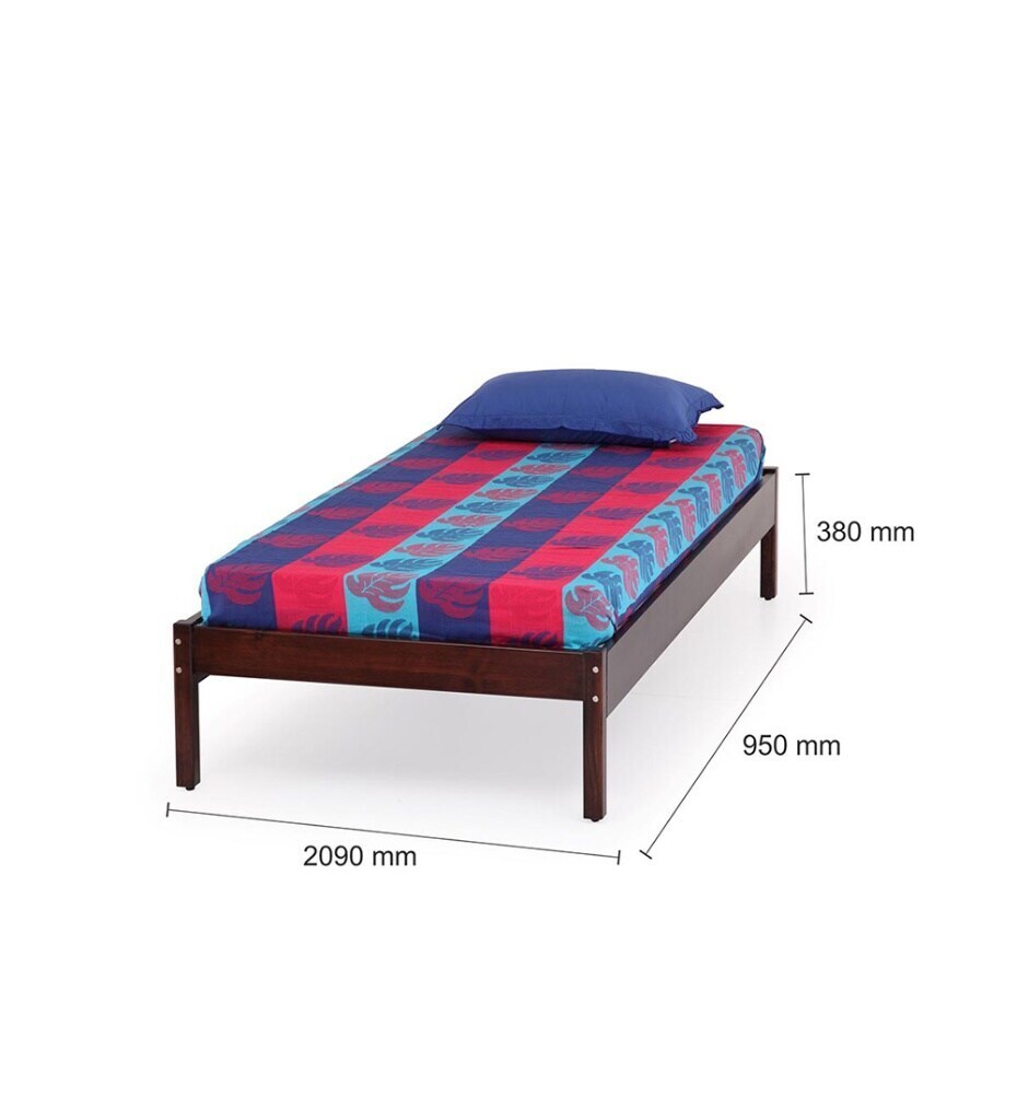Adana Sheesham Wood Simply Designed Handmade Single Bed (Honey
