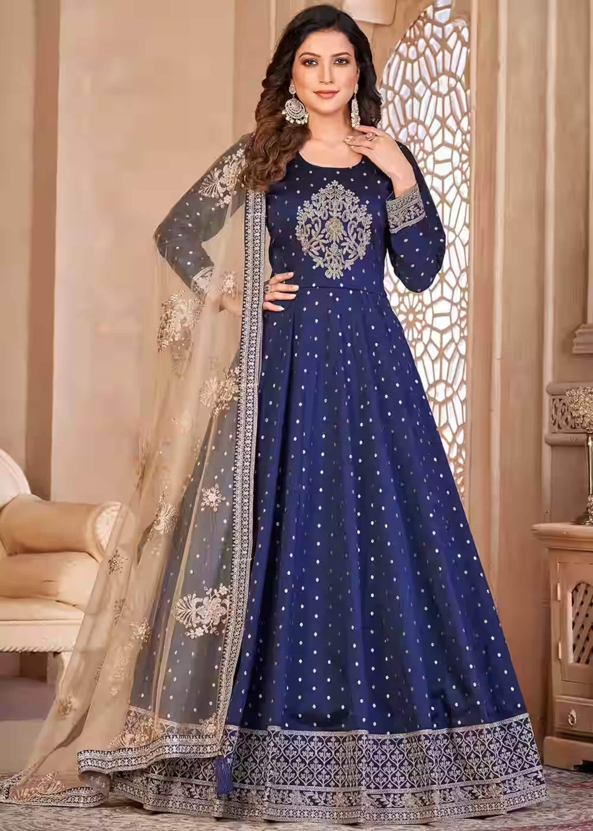 Embroidered Anarkali Suit Set in Jaipur at ₹ 1,000 ₹ 1,500