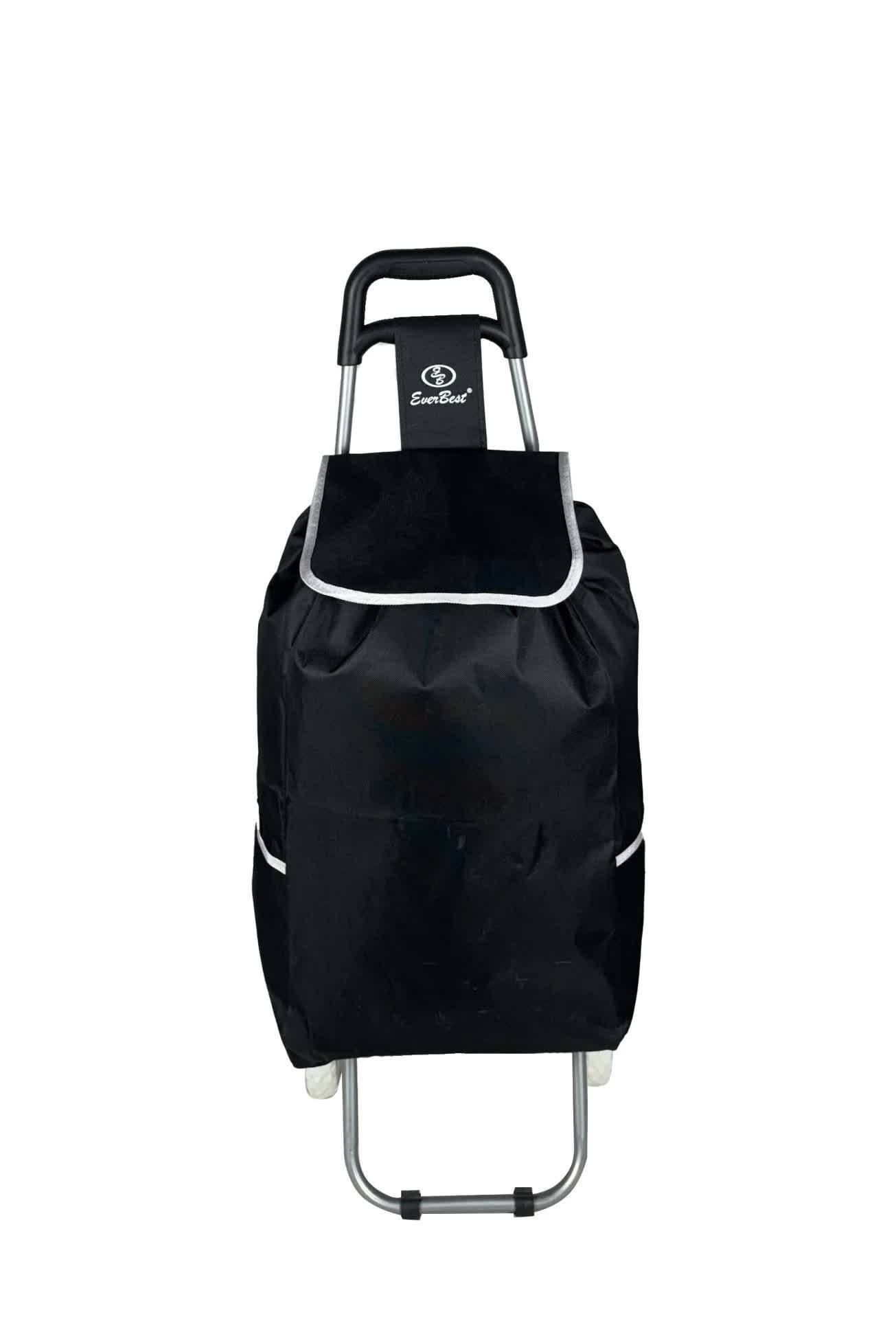 Everbest Foldable Shopping Trolley Bag Black 38 KG in Delhi at