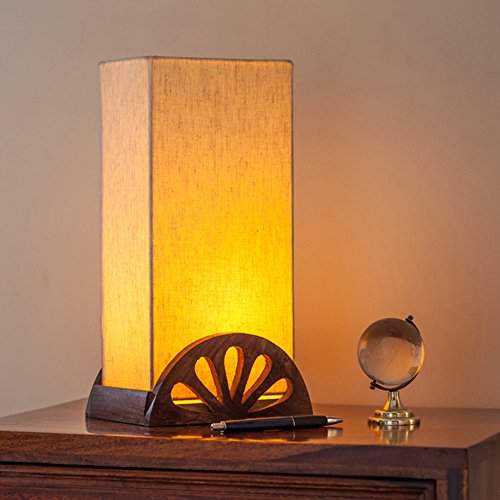 Buy Exclusivelane 12 Inch Sunrise Table Lamp In Sheesham Wood Table Lamps For Home Decor Bedroom Living Room Home Decoration Bedside Night Lamps For Study Features Price Reviews Online In India Justdial