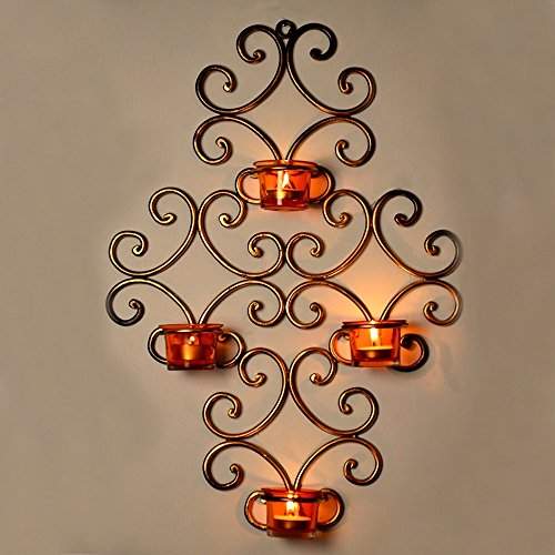 Buy Exclusivelane Wall Scone With 4 Tea Light Holders In Metal