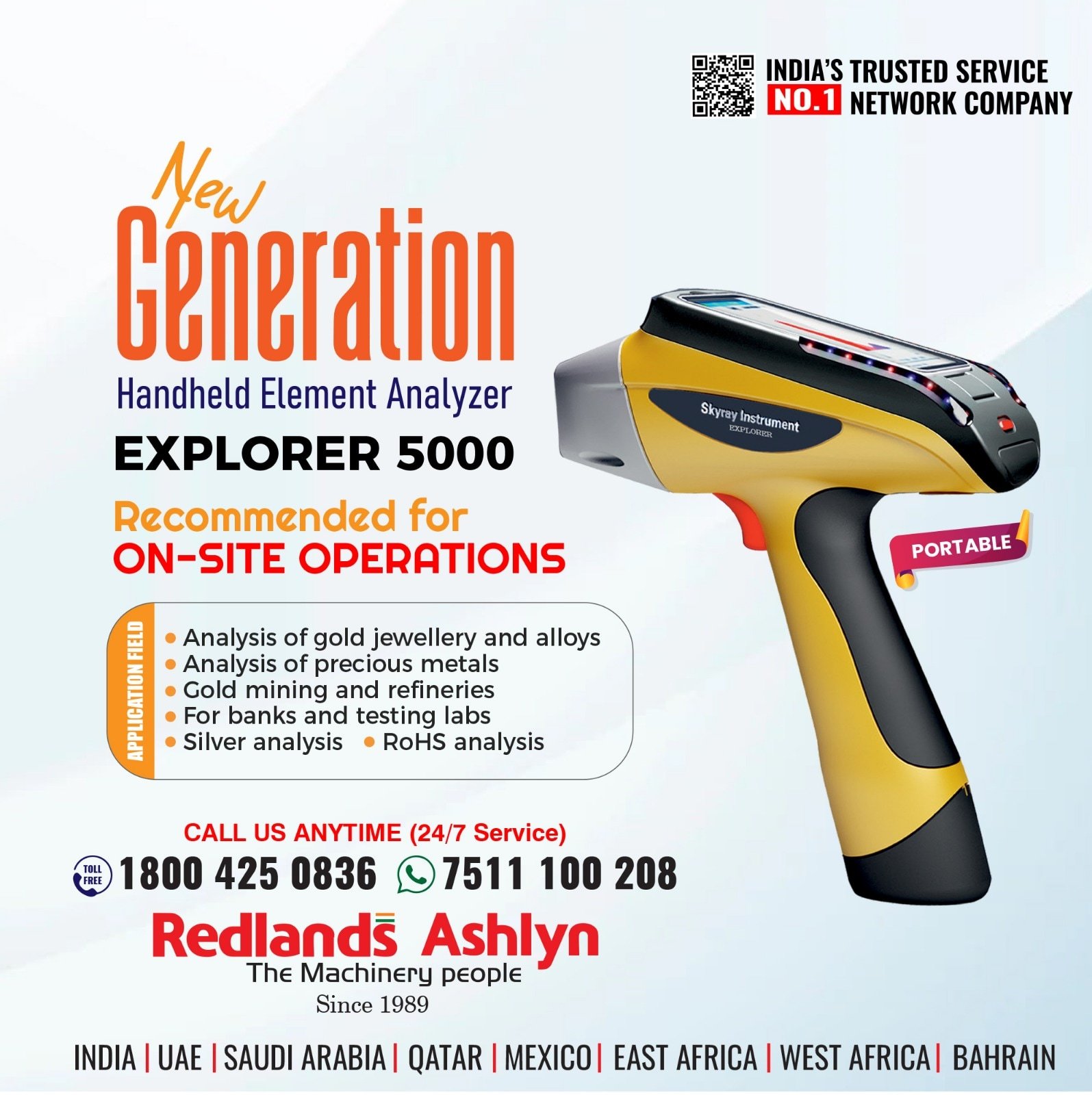 Redlands Handheld XRF Analyzer, Model- Explorer 5000 in Thrissur