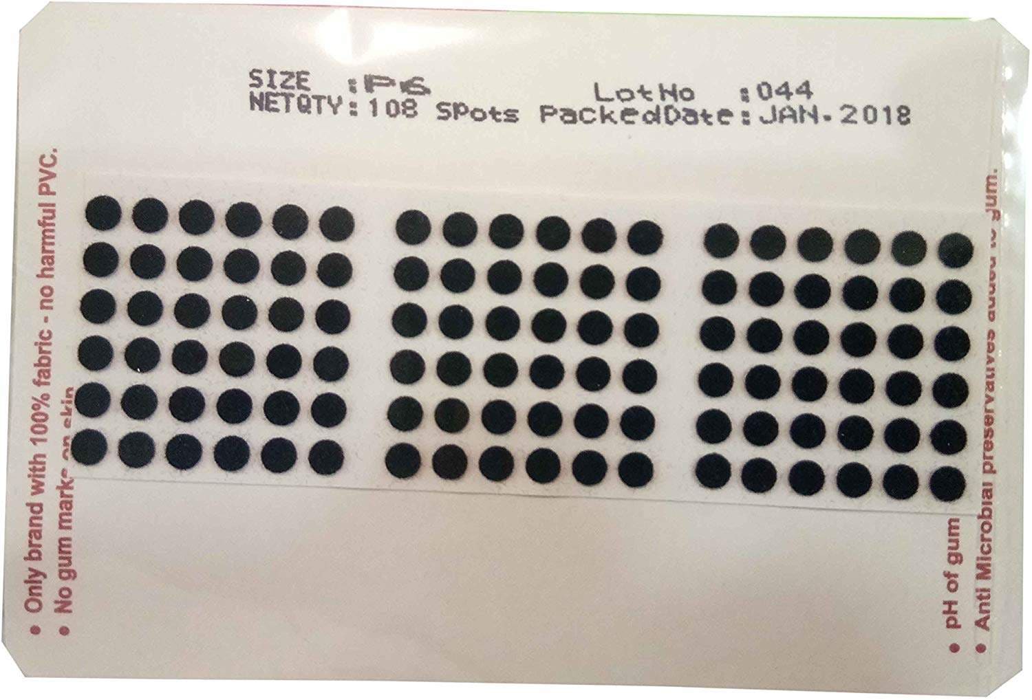 EYETEX Dazller Pallavi Bindi P6 (Black) Pack of 10 Pieces in