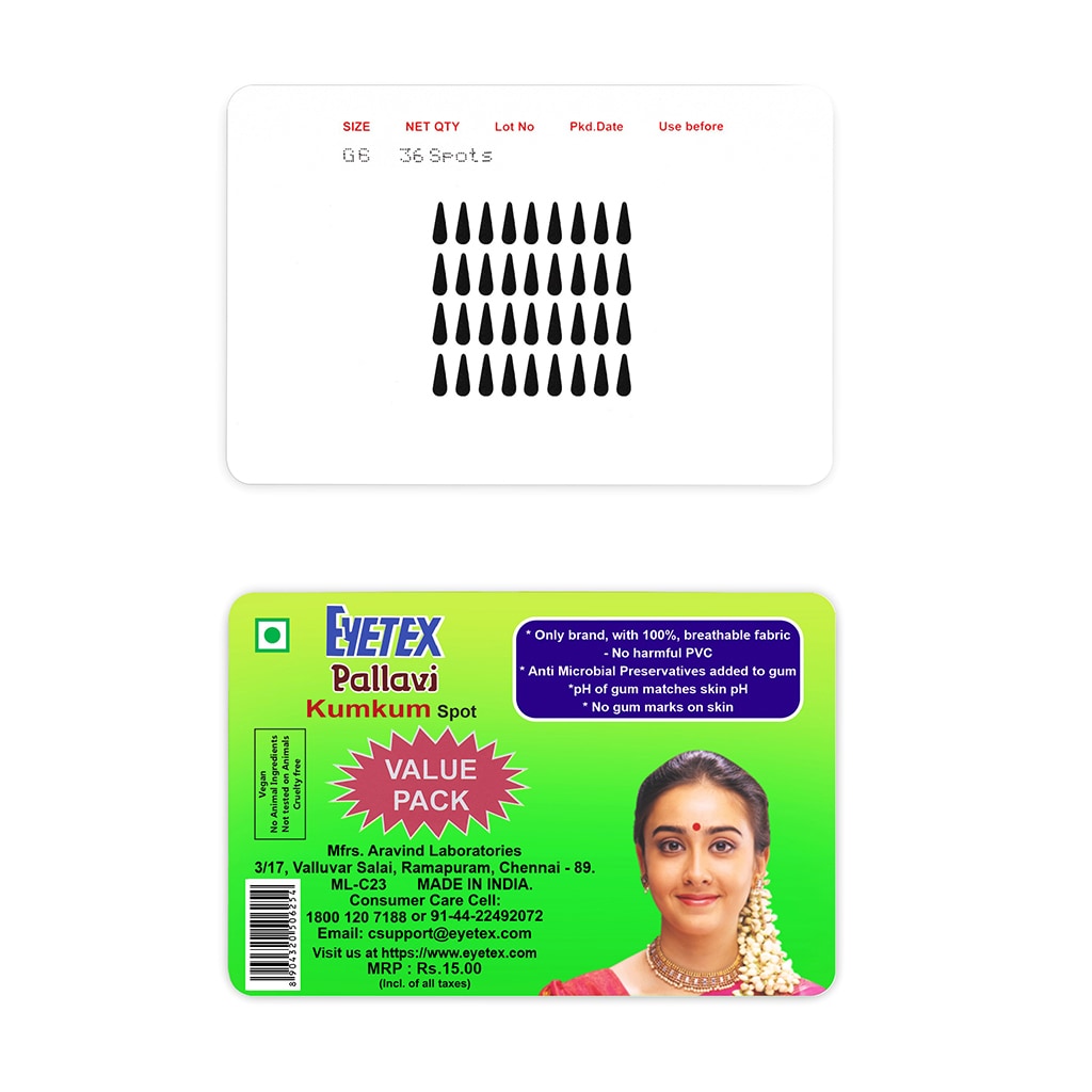 Eyetex Pallavi Sticker Kumkum In Gopi G6 (Black) in Meerut at