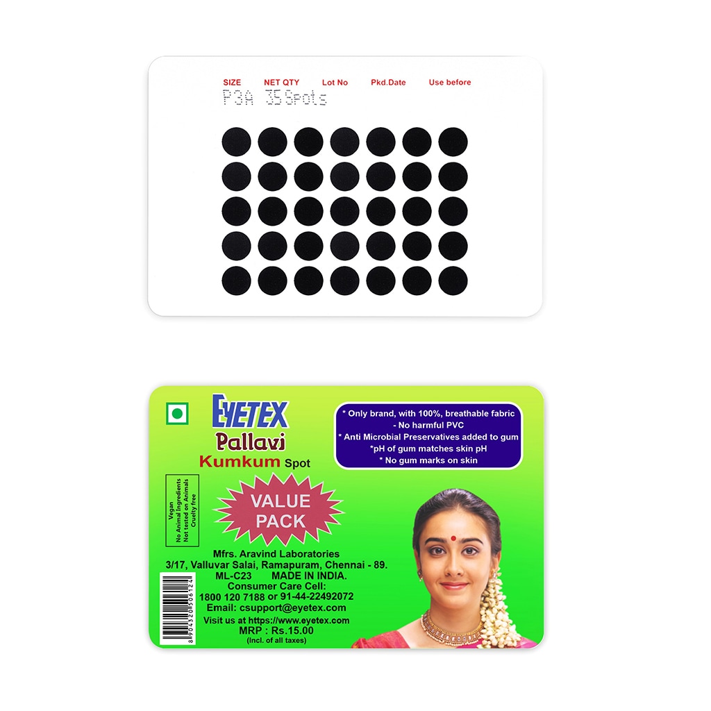 Eyetex Pallavi Sticker Kumkum In P3a in