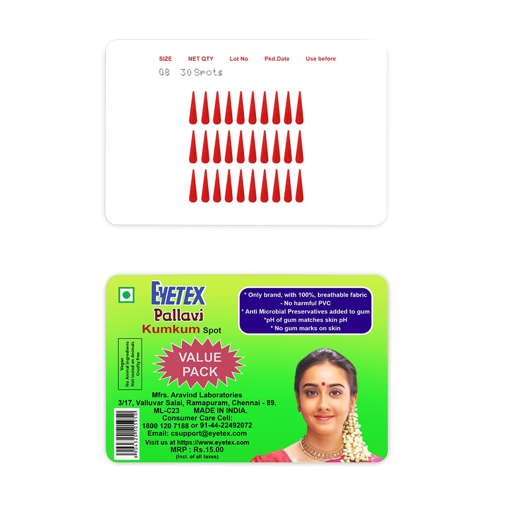 Eyetex Pallavi Sticker Kumkum In Gopi G8 (Red) in Hyderabad at
