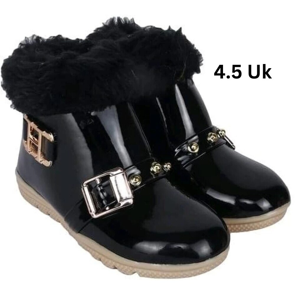 Fancy Boots Shoes For Kids Uk,Black) in Delhi at ₹ 150